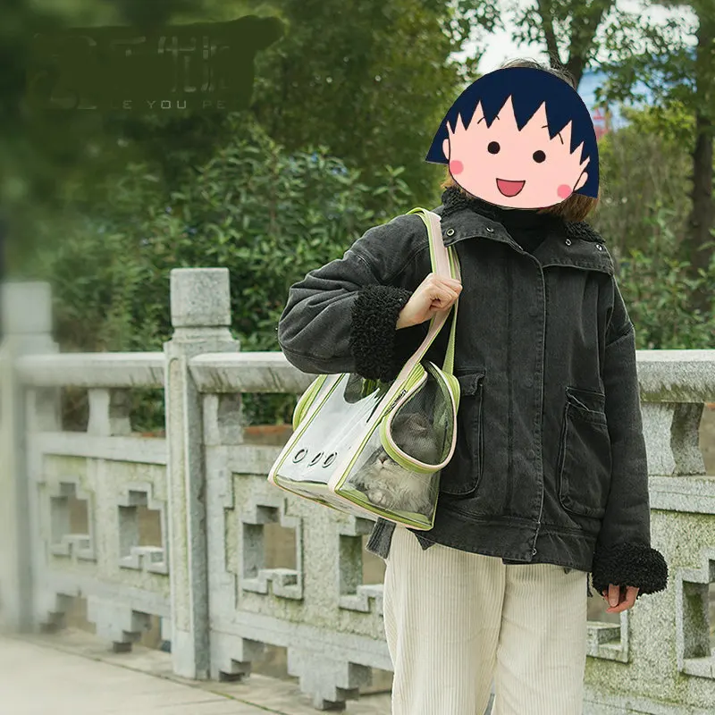 Windowed Shoulder Pet Carrier Bag